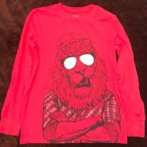 Cat & Jack Boys Long Sleeved Tee- Lion